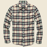 Plaid Patch & Flap Flannel - Ivory/Navy - Alex Mill - STAG Provisions - Tops - L/S Woven - Plaid