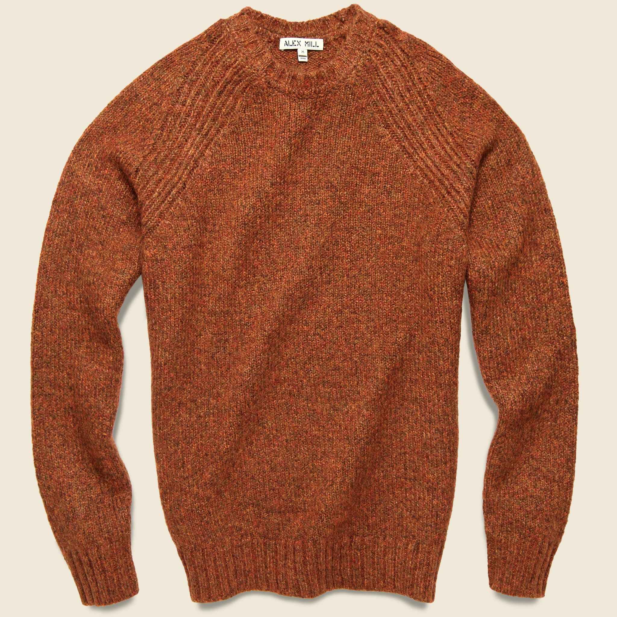 Fuzzy Raglan Crewneck Sweater - Toffee - Alex Mill - STAG Provisions - Tops - Sweater