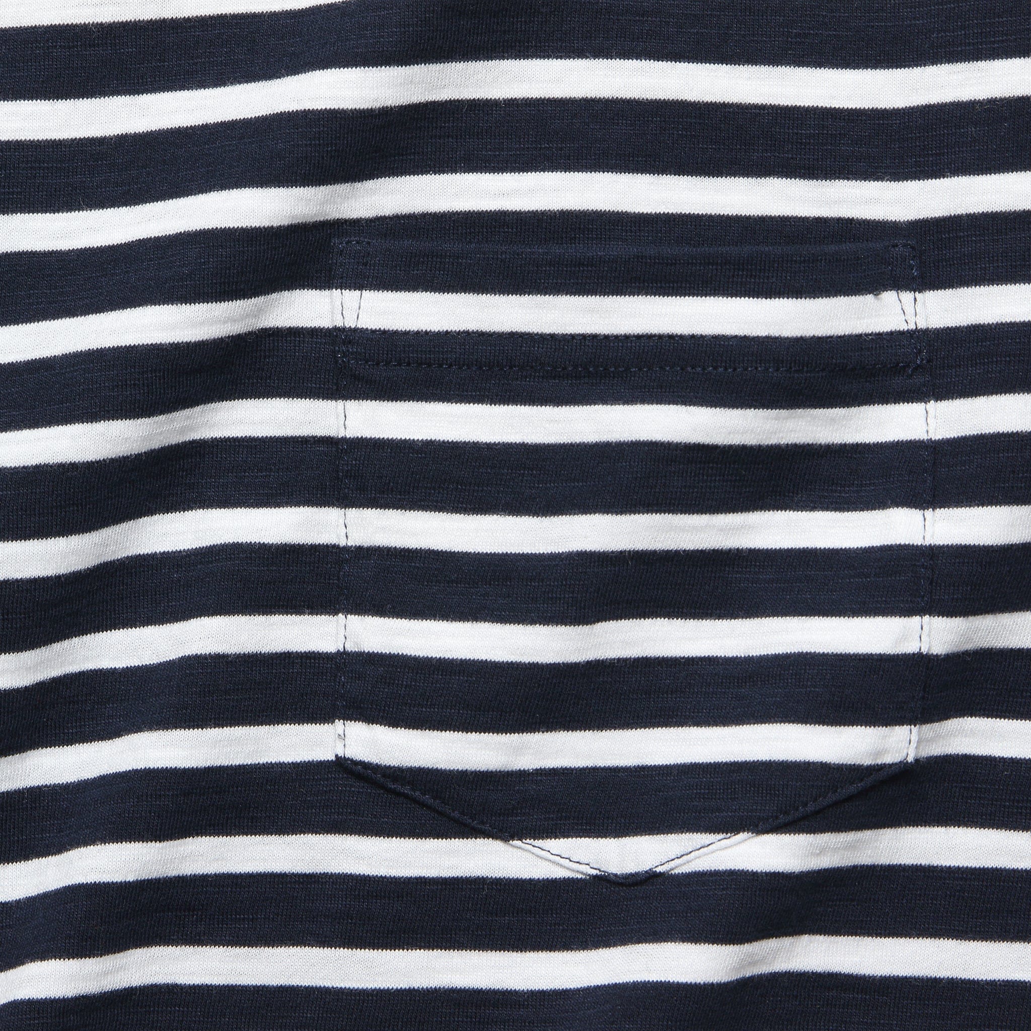 
                          Stripe Slub Pocket Tee - Natural/Navy - Alex Mill - STAG Provisions - Tops - S/S Tee
                        