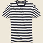 Slub Stripe Tee - Navy/White - Alex Mill - STAG Provisions - Tops - S/S Tee