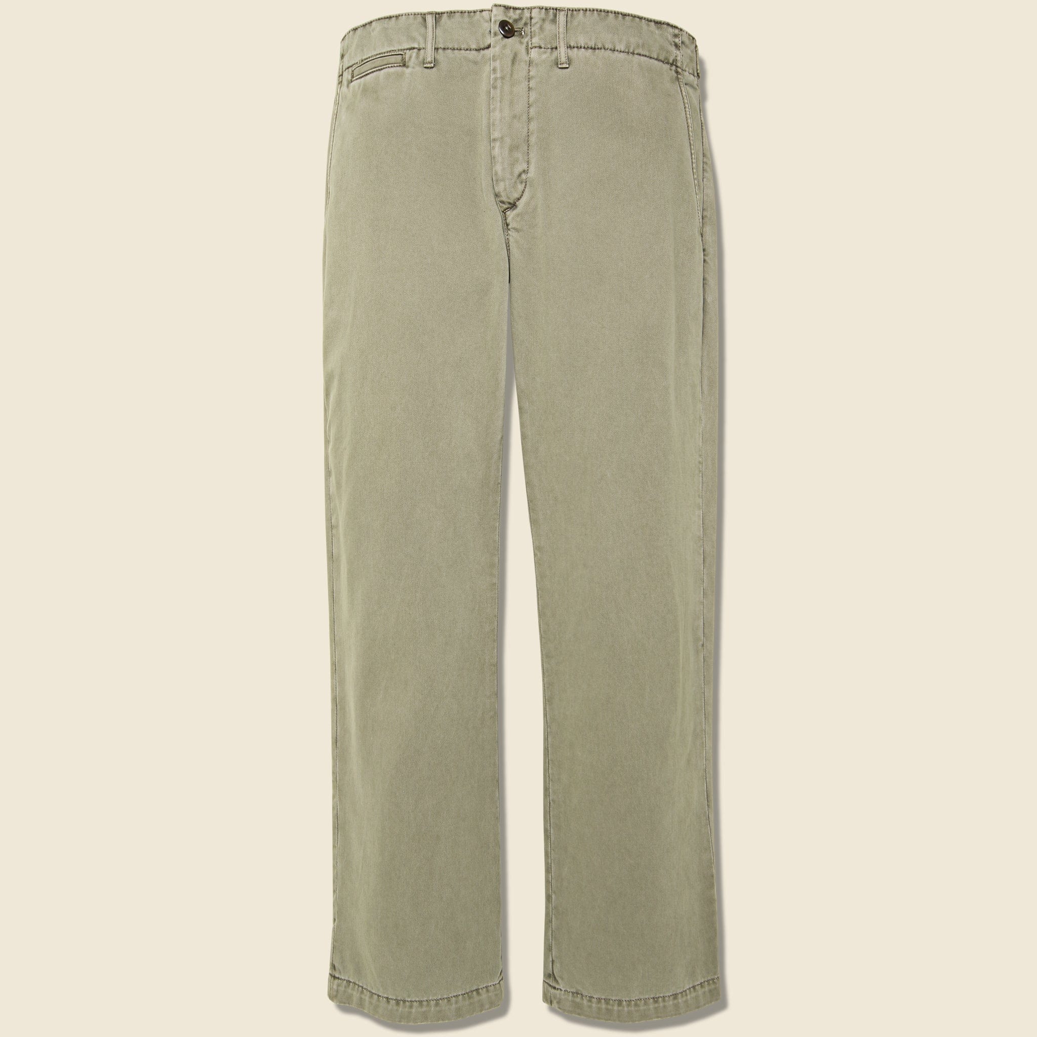 Straight Leg Vintage Wash Chino - Vintage Olive - Alex Mill - STAG Provisions - Pants - Twill