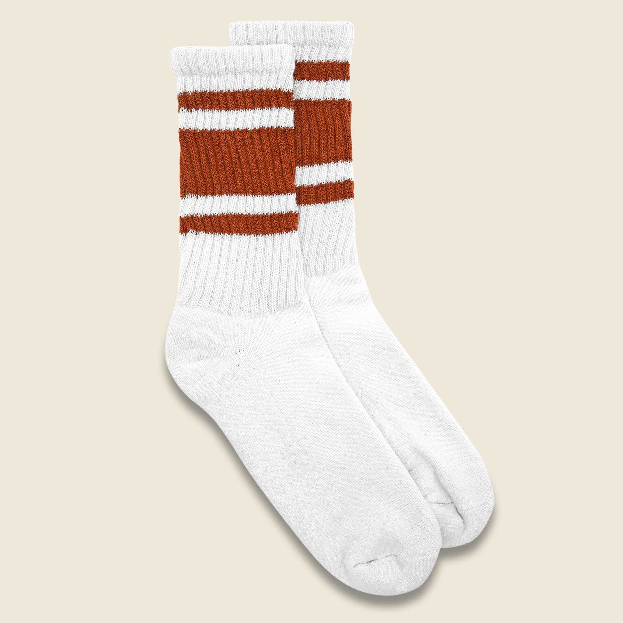 Retro Mono Stripe Crew Sock - Texas Orange - American Trench - STAG Provisions - Accessories - Socks
