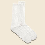 Slub Crew Sock - Off White - Anonymous Ism - STAG Provisions - Accessories - Socks