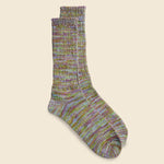 5 Color Mix Crew Sock - Khaki - Anonymous Ism - STAG Provisions - Accessories - Socks