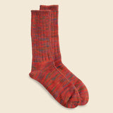 5 Color Mix Crew Sock - Red - Anonymous Ism - STAG Provisions - Accessories - Socks