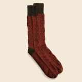 WG Pattern Crew Sock - Olive - Anonymous Ism - STAG Provisions - Accessories - Socks
