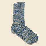 5 Color Mix Crew Sock - Indigo - Anonymous Ism - STAG Provisions - Accessories - Socks