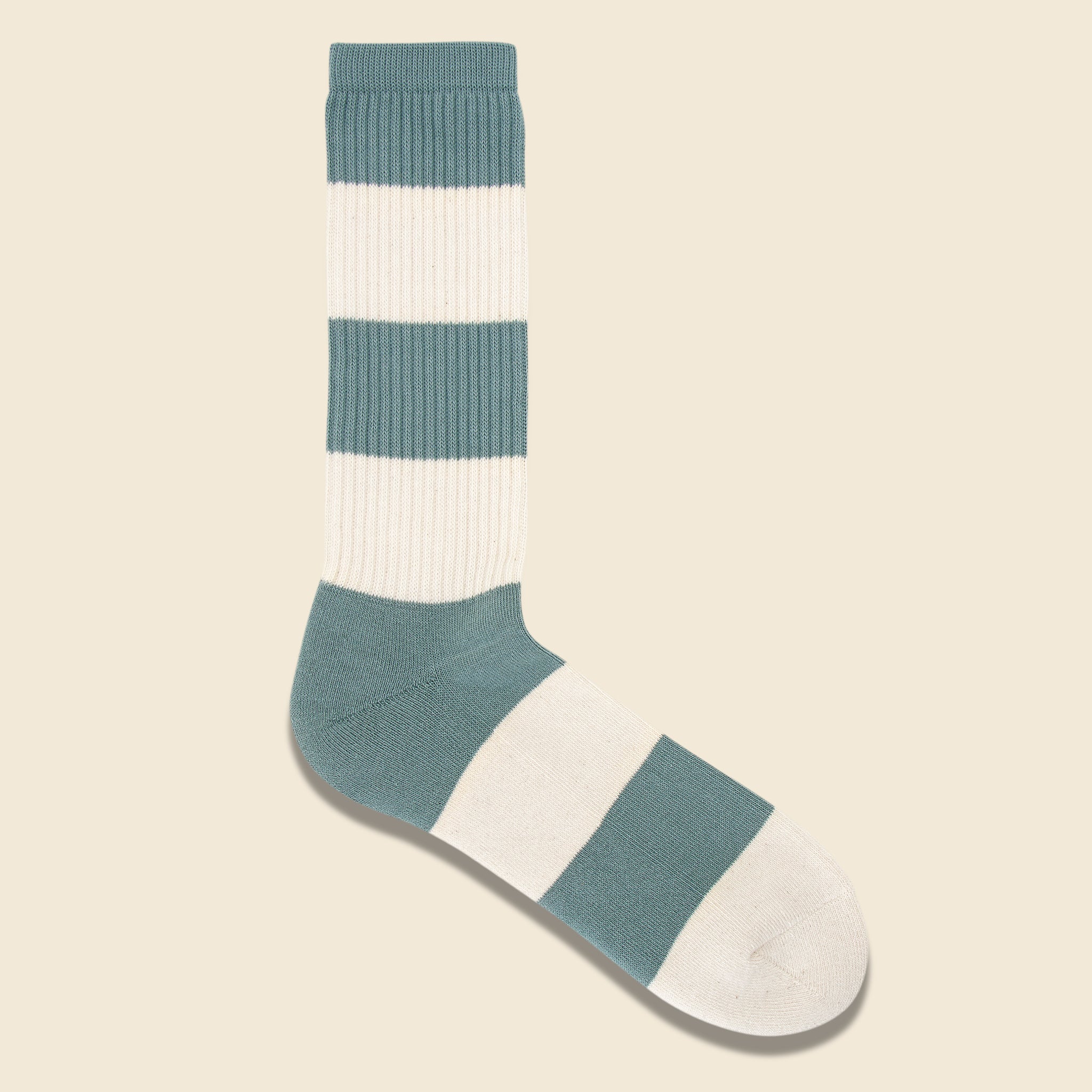 
                          OC Thick Stripes Crew Sock - Mint - Anonymous Ism - STAG Provisions - Accessories - Socks
                        