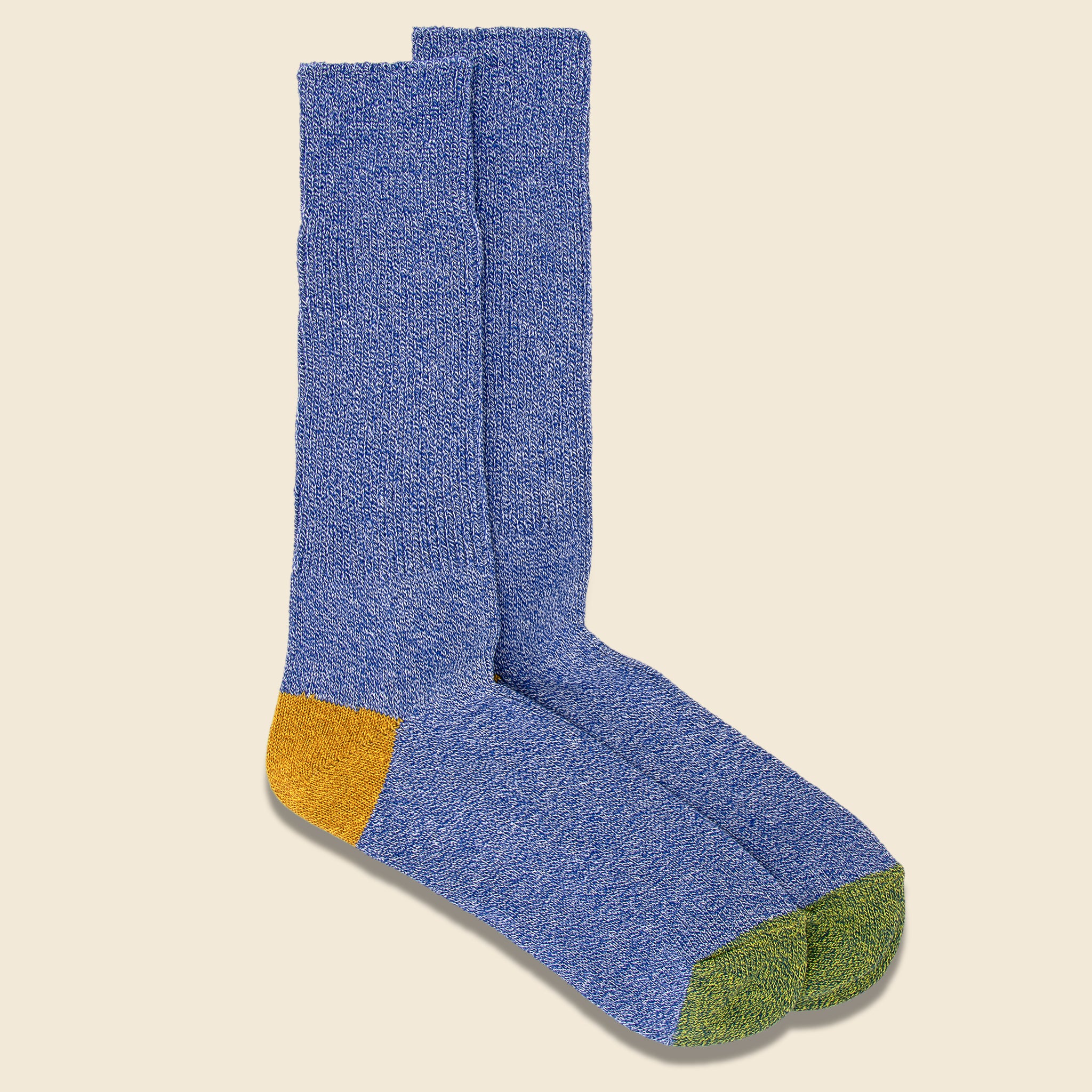
                          MOC 2 Points Crew Sock - Sax Melange - Anonymous Ism - STAG Provisions - Accessories - Socks
                        