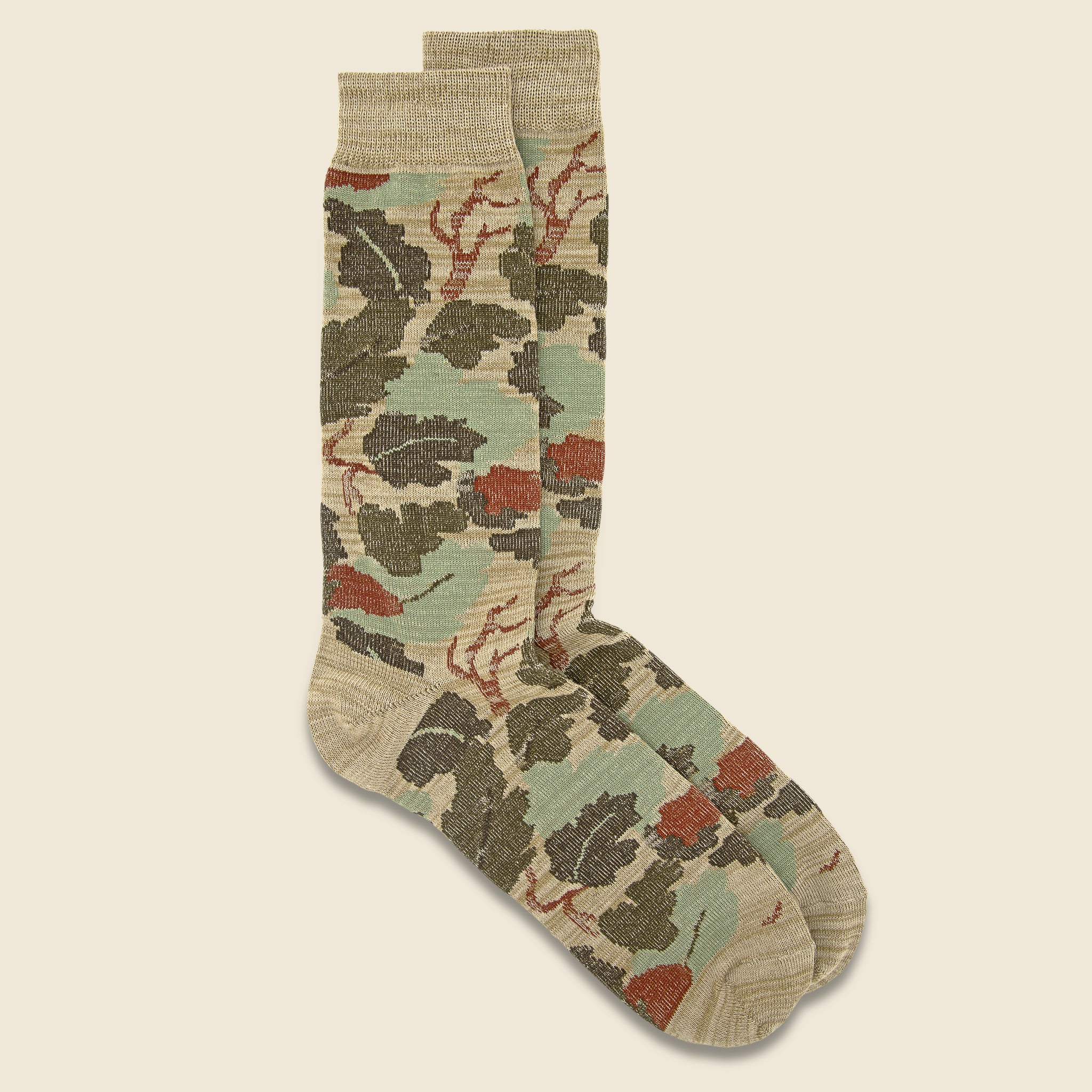 Camo Crew Sock - Khaki - Anonymous Ism - STAG Provisions - Accessories - Socks