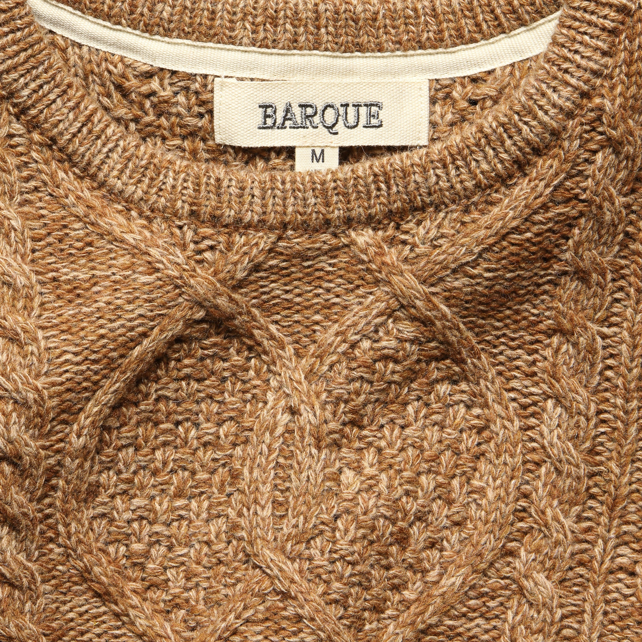 
                          Marled Yarn Cable Sweater - Toffee - Barque - STAG Provisions - Tops - Sweater
                        