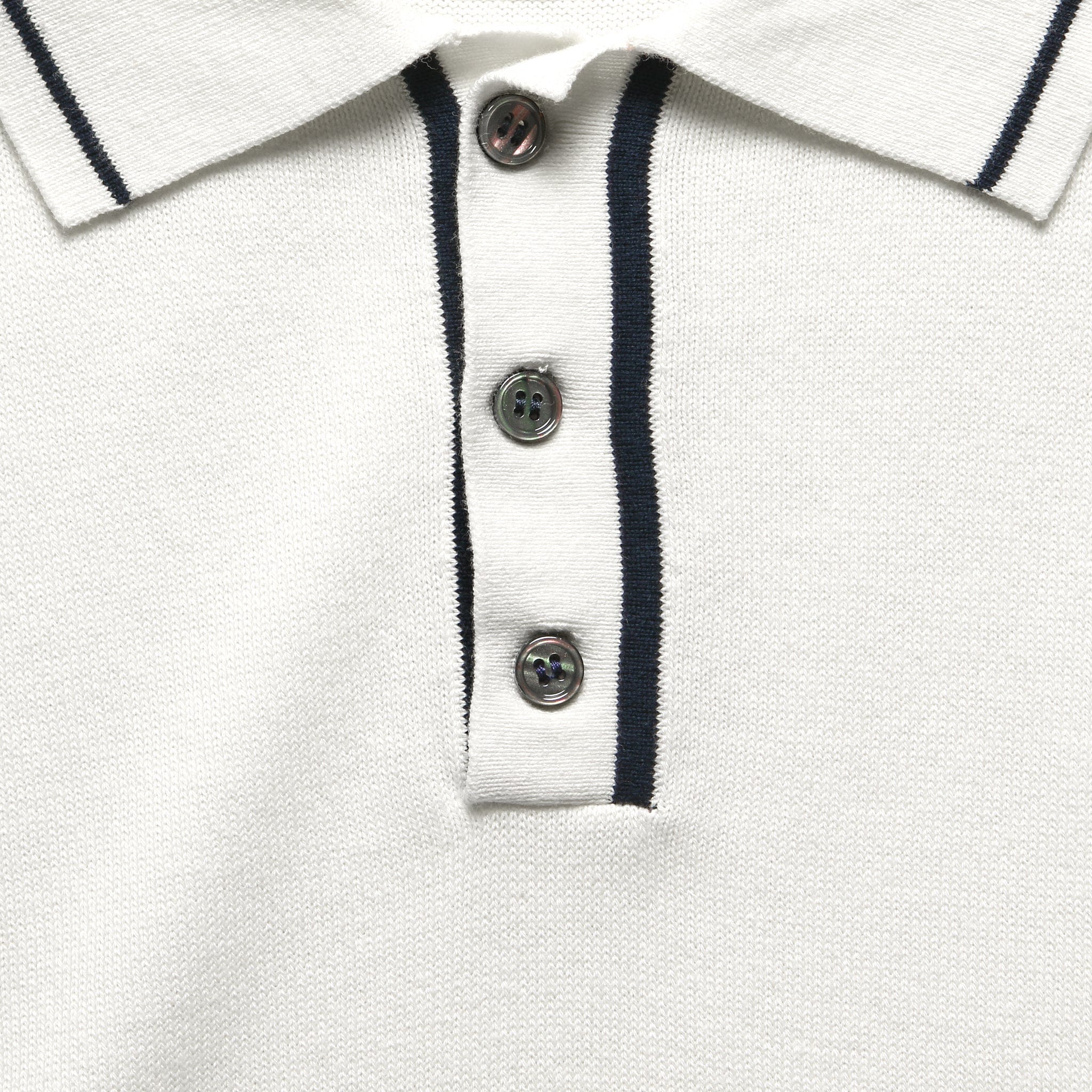 
                          Tipped Collar Knit Polo - White - Barque - STAG Provisions - Tops - S/S Knit
                        