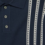 Vintage Jacquard Knit Polo - Navy - Barque - STAG Provisions - Tops - S/S Knit