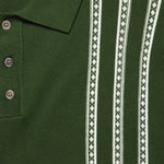 Vintage Jacquard Knit Polo - Olive - Barque - STAG Provisions - Tops - S/S Knit