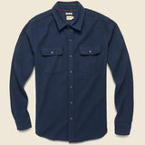 Cole Flannel - Navy - Bridge & Burn - STAG Provisions - Tops - L/S Woven - Solid