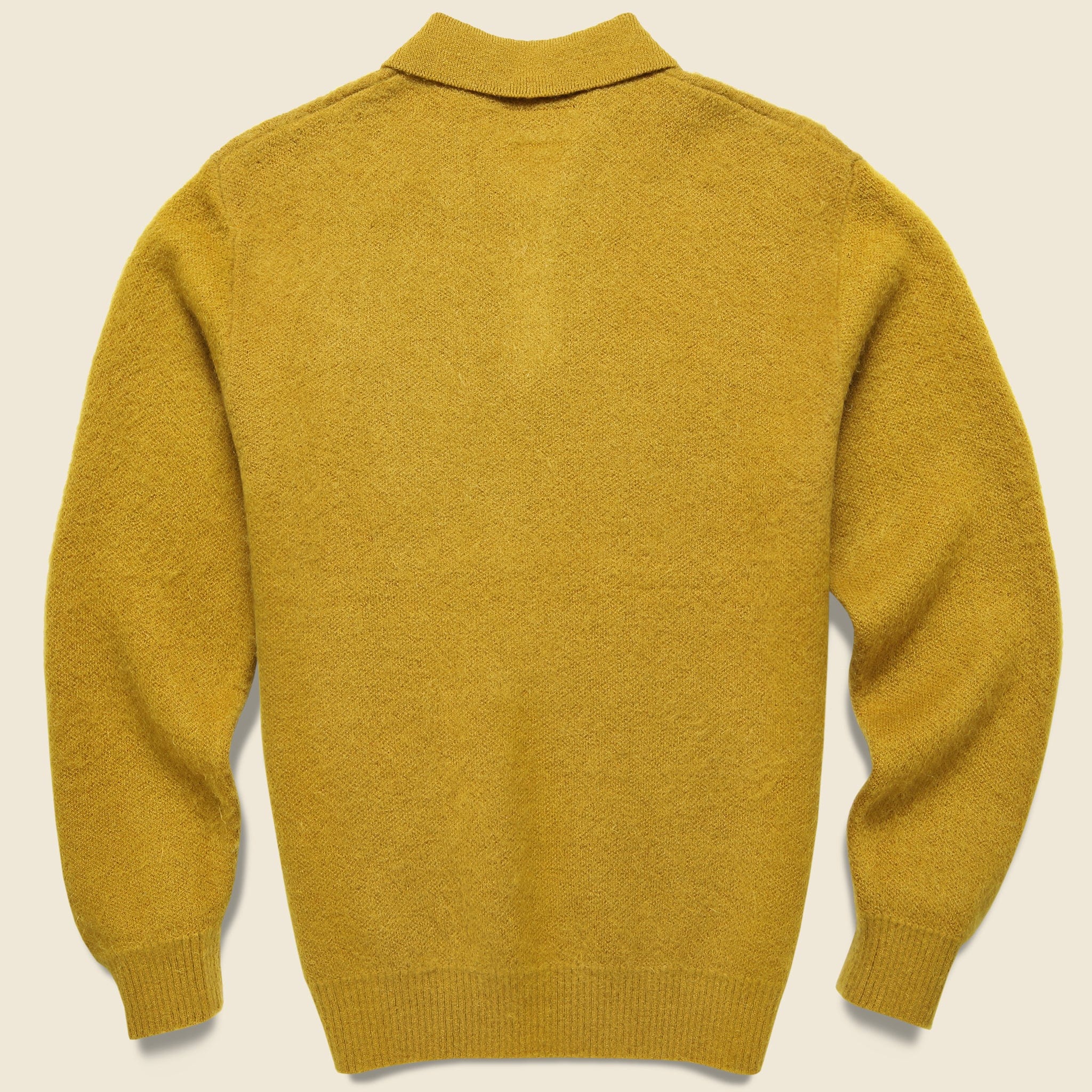 
                          Shaggy Knit  Sweater Polo - Mustard - BEAMS+ - STAG Provisions - Tops - Sweater
                        