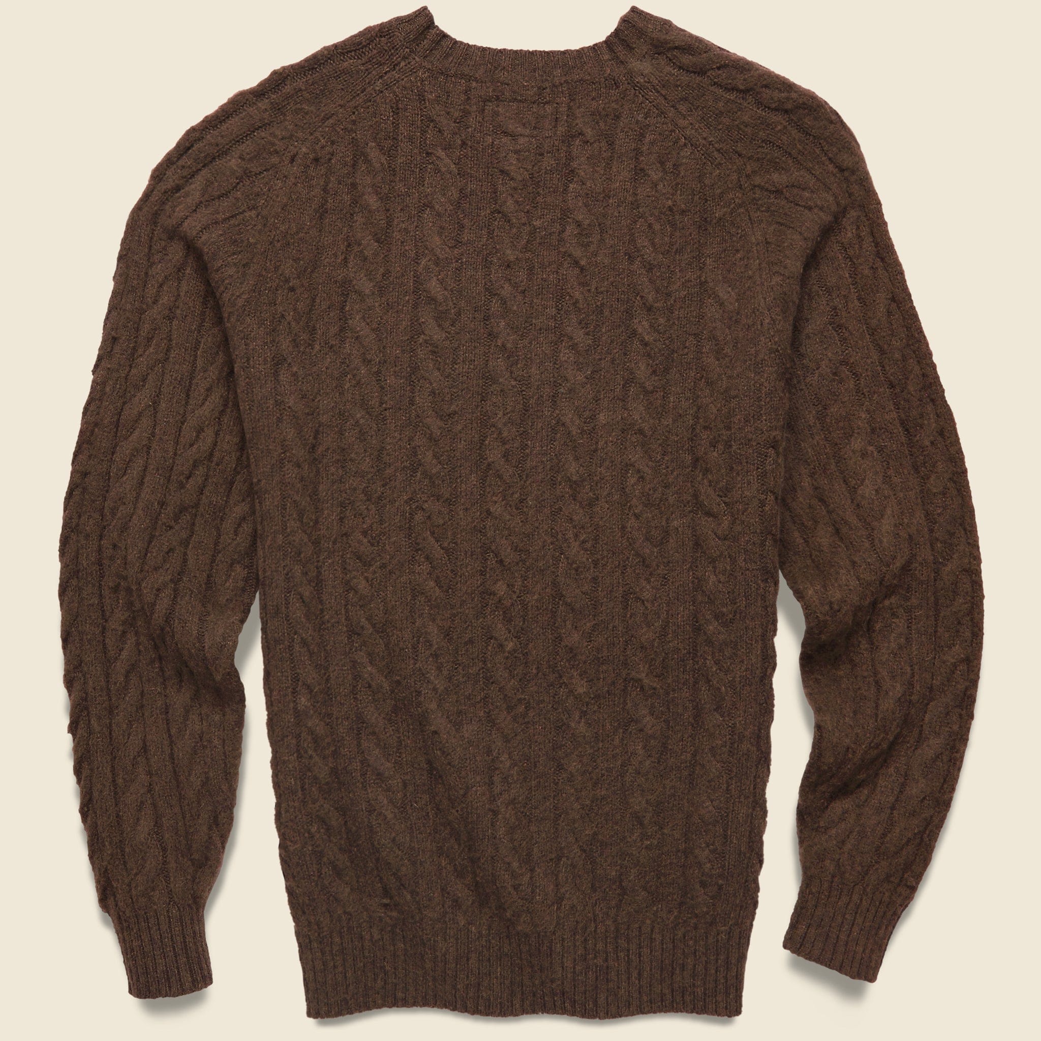 
                          Shaggy Cable Crew Sweater - Brown - BEAMS+ - STAG Provisions - Tops - Sweater
                        