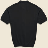 Zip Knit Polo - Black/White - BEAMS+ - STAG Provisions - Tops - S/S Knit
