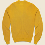 Striped Jacquard Cardigan - Mustard/Brown/Multi - BEAMS+ - STAG Provisions - Tops - Sweater