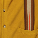 Striped Jacquard Cardigan - Mustard/Brown/Multi - BEAMS+ - STAG Provisions - Tops - Sweater
