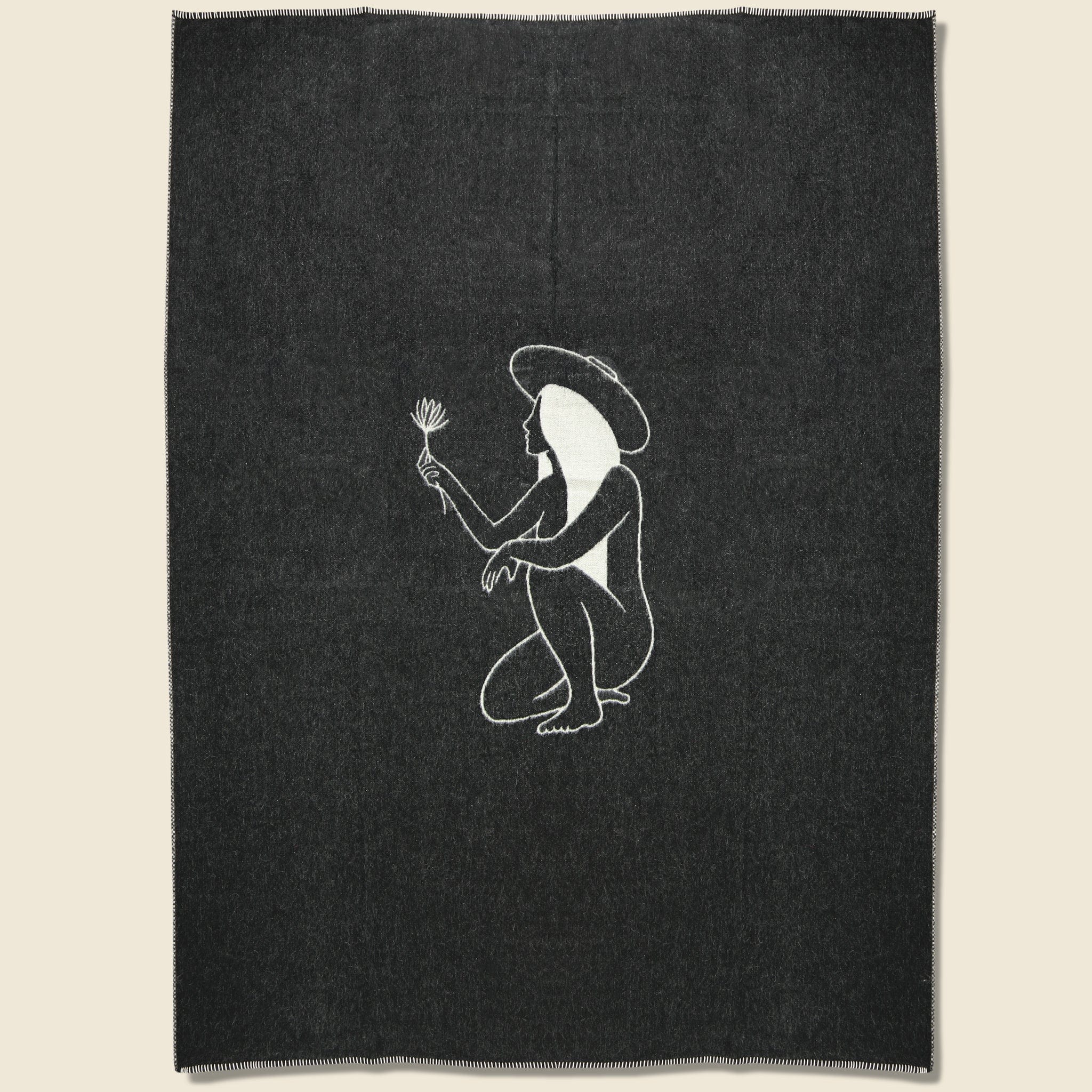 Yoko Reversible Alpaca Throw - Shoji/Black - Blacksaw - STAG Provisions - Gift - Blankets