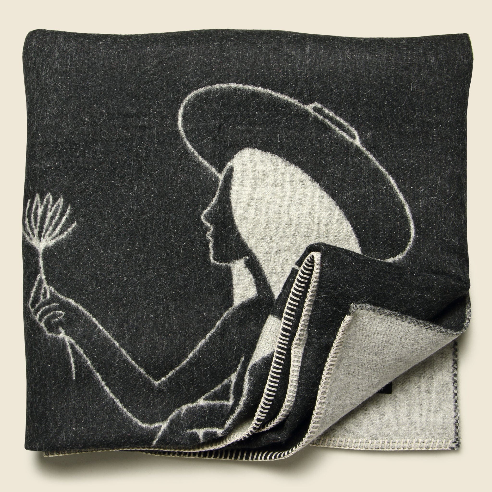 Yoko Reversible Alpaca Throw - Shoji/Black - Blacksaw - STAG Provisions - Gift - Blankets