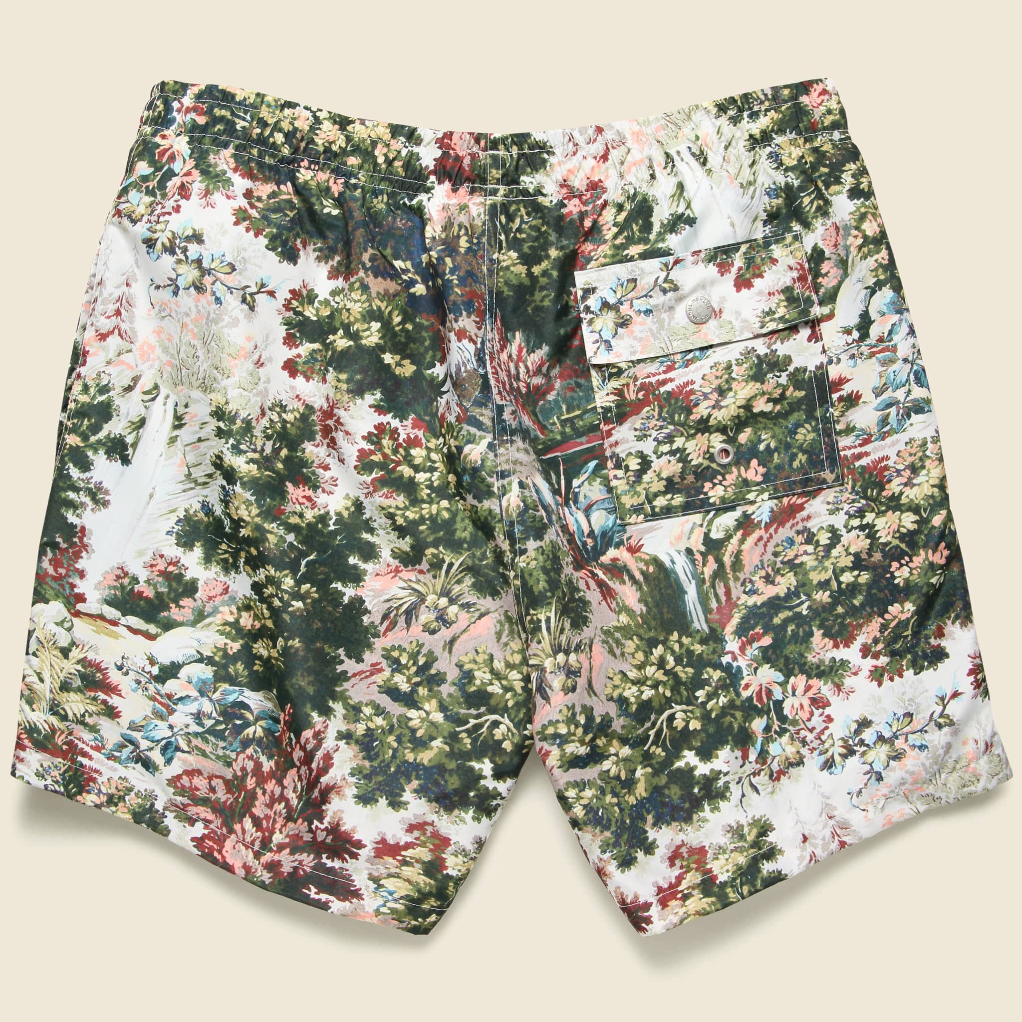 
                          Waterfall Foliage Swim Trunk - Lush Green - Bather - STAG Provisions - Shorts - Swim
                        