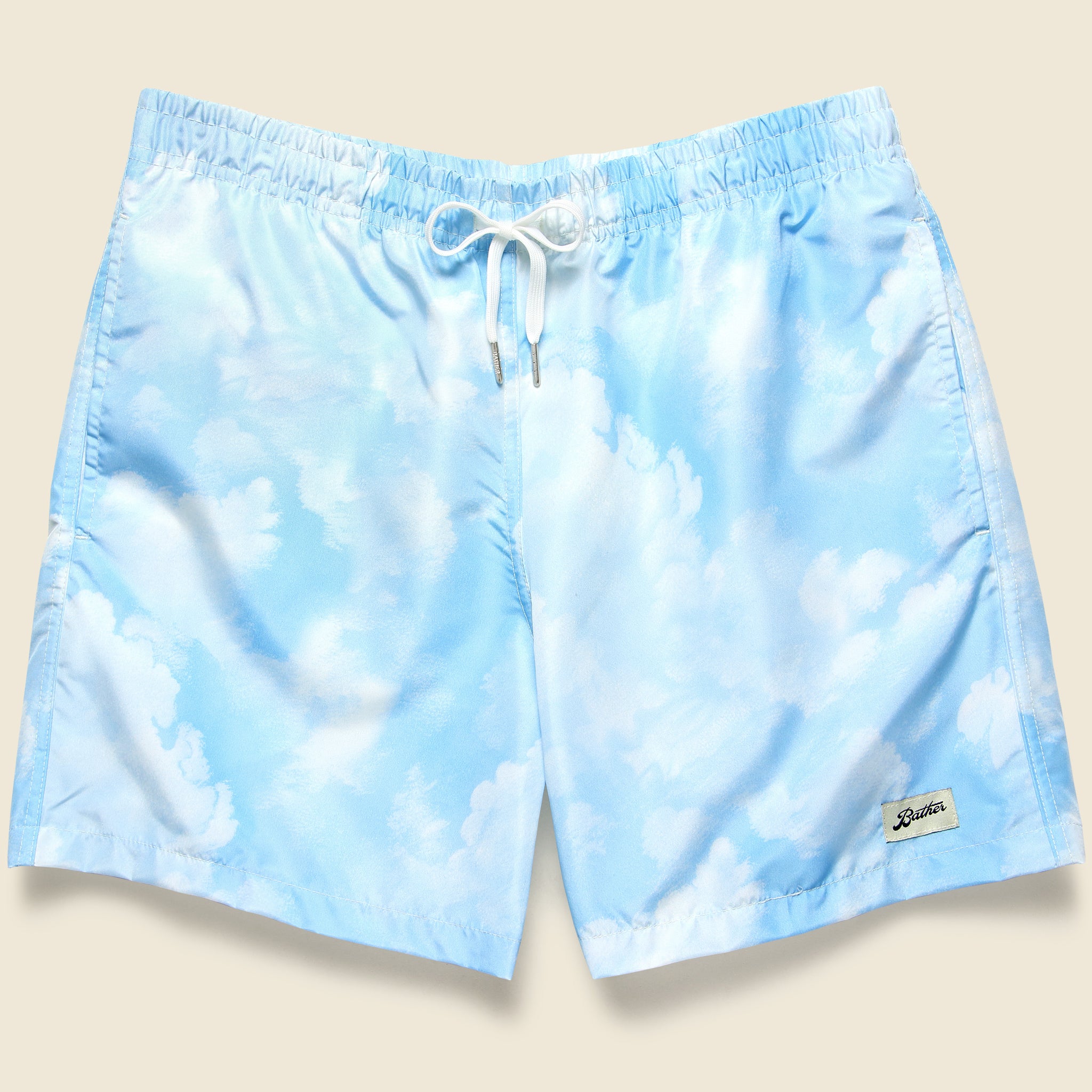Cloud Pattern Swim Trunk - Baby Blue - Bather - STAG Provisions - Shorts - Swim