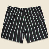 Fine Stripe Swim Trunk - Black/Green/White - Bather - STAG Provisions - Shorts - Swim