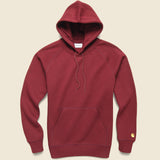 Hooded Chase Sweatshirt - Jam/Gold - Carhartt WIP - STAG Provisions - Tops - Fleece / Sweatshirt
