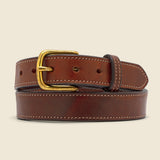 Stitched Bridle Belt - Brown - Clayton & Crume - STAG Provisions - Accessories - Belts