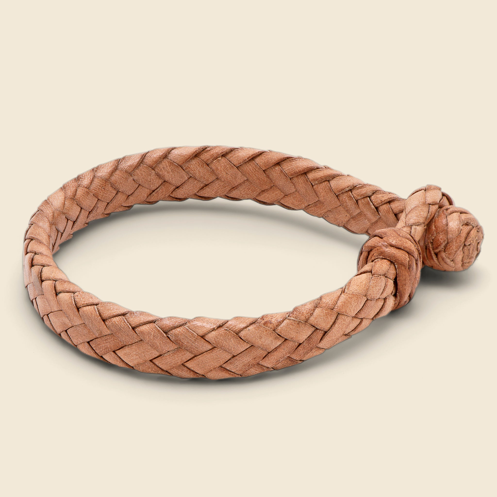 
                          Flat Woven Leather Bracelet - Tan - Chamula - STAG Provisions - Accessories - Cuffs
                        