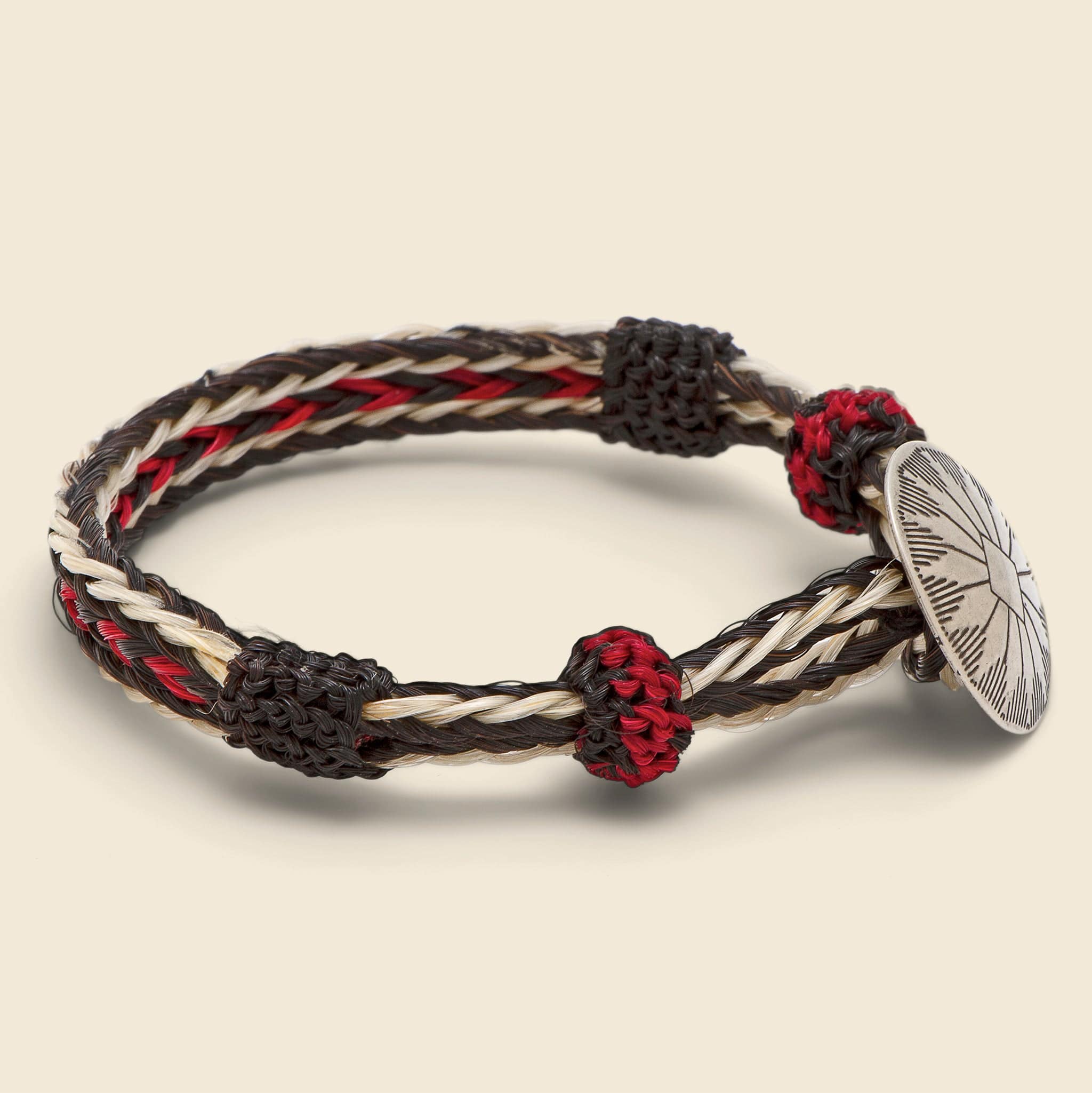 
                          Sunburst Concho Bracelet - Red/Black - Chamula - STAG Provisions - Accessories - Cuffs
                        