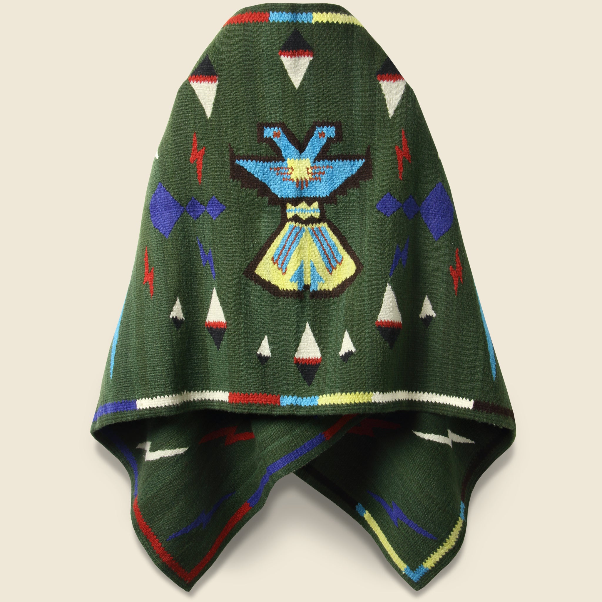
                          Merino Wool Blanket Poncho - Thunderbird - Chamula - STAG Provisions - Outerwear - Coat / Jacket
                        