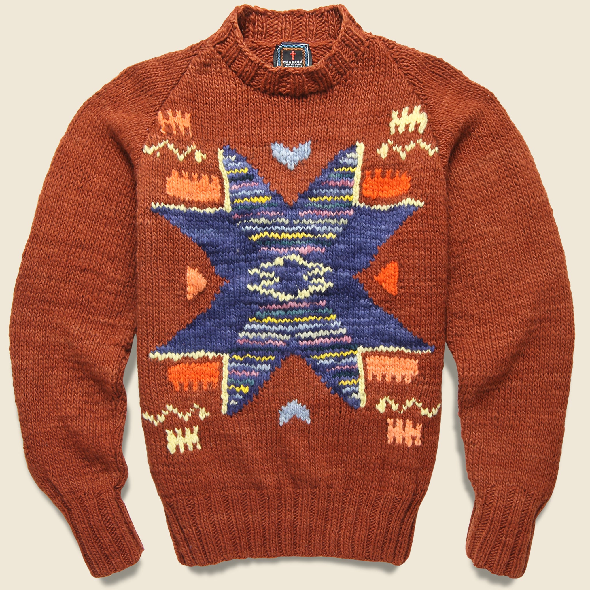 Antique Star Pullover - Red Rust - Chamula - STAG Provisions - Tops - Fleece / Sweatshirt