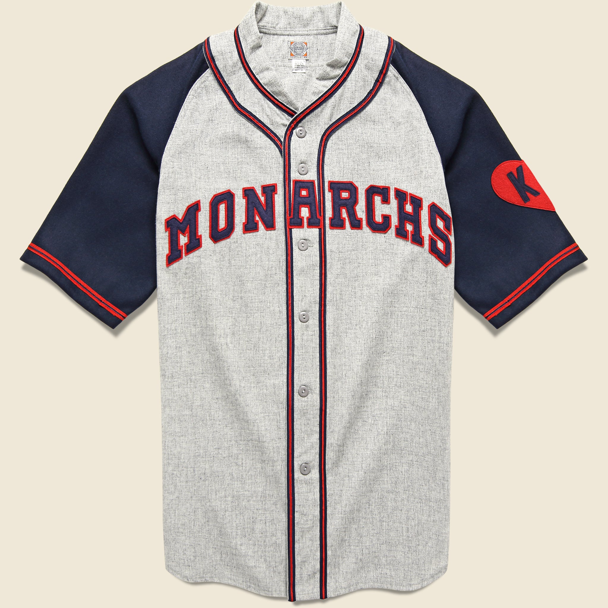 Kansas City Monarchs 1942 Road Jersey - Grey - Ebbets Field Flannels - STAG Provisions - Tops - S/S Woven - Solid