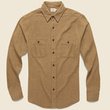 Brushed Alpine Flannel - Wheat - Faherty - STAG Provisions - Tops - L/S Woven - Solid