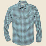 Doublecloth Belmar Shirt - Teal Buffalo Check - Faherty - STAG Provisions - Tops - L/S Woven - Plaid