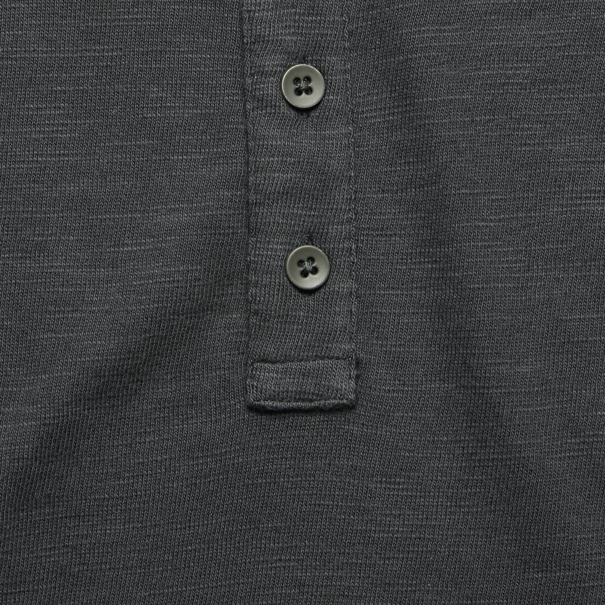Slub Cotton Henley - Washed Black - Faherty - STAG Provisions - Tops - L/S Knit