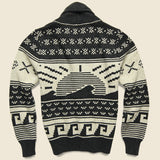 Eagle Intarsia Cardigan - Black/Natural - Faherty - STAG Provisions - Tops - Sweater