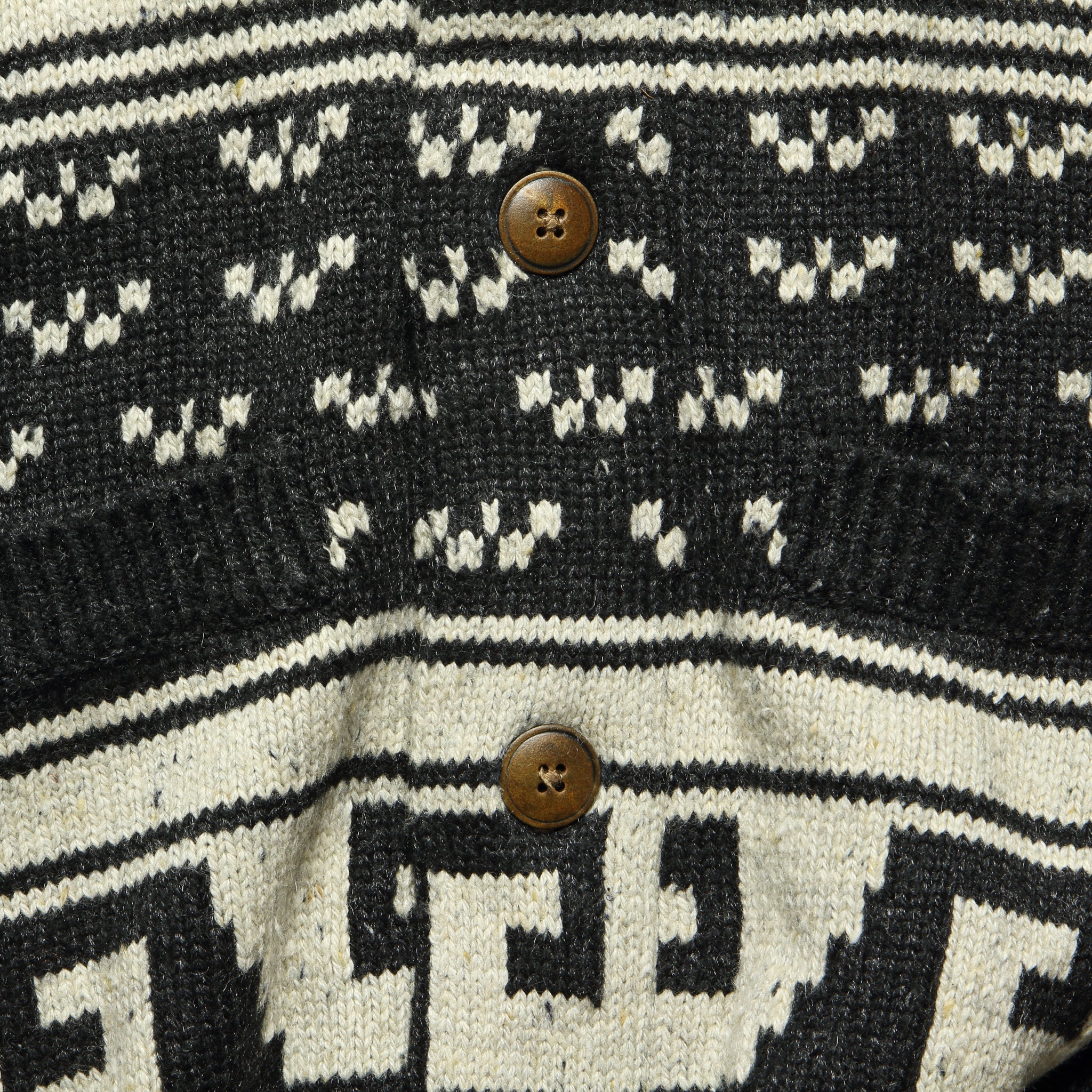 
                          Eagle Intarsia Cardigan - Black/Natural - Faherty - STAG Provisions - Tops - Sweater
                        