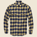 Vintage Twill Flannel - Navy/Gold - Faherty - STAG Provisions - Tops - L/S Woven - Plaid