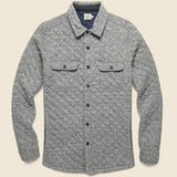 Epic Quilted Fleece CPO - Carbon Melange - Faherty - STAG Provisions - Outerwear - Shirt Jacket