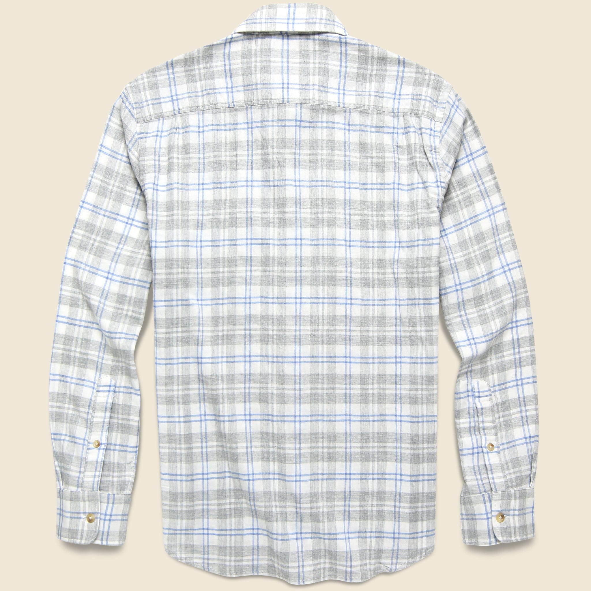 
                          Stretch Featherweight Flannel - Grey Cream Plaid - Faherty - STAG Provisions - Tops - L/S Woven - Plaid
                        