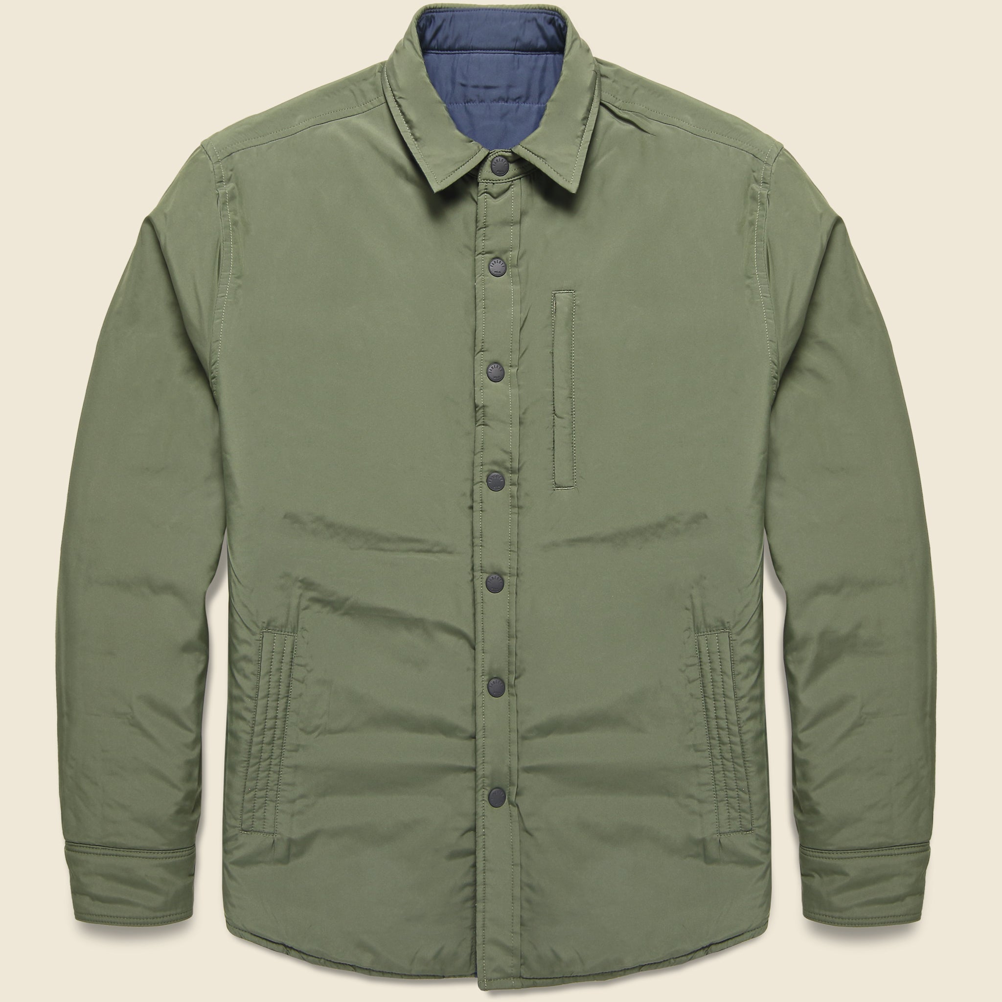 
                          Atmosphere Reversible Shirt Jacket - Olive/Navy - Faherty - STAG Provisions - Outerwear - Shirt Jacket
                        