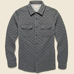 Epic Quilted Fleece CPO Shirt Jacket - Charcoal Heather - Faherty - STAG Provisions - Outerwear - Shirt Jacket