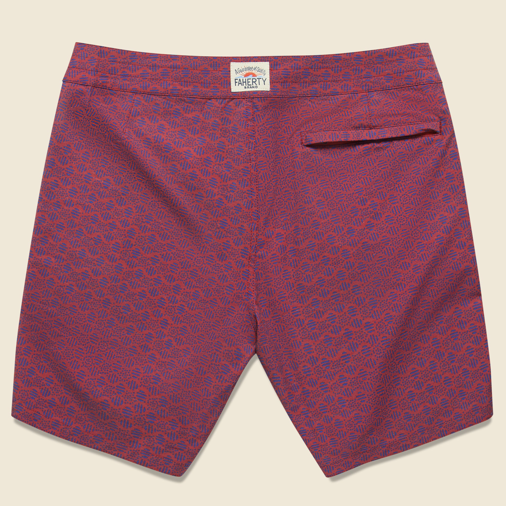 
                          Classic 7" Boardshort - Etched Circle Red - Faherty - STAG Provisions - Shorts - Swim
                        