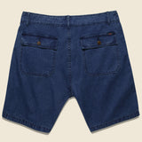 Camp Short - Washed Indigo Herringbone - Faherty - STAG Provisions - Shorts - Solid