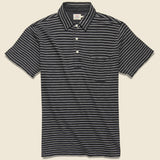 Jersey Beach Polo - Black/White - Faherty - STAG Provisions - Tops - S/S Knit
