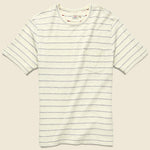 Stitch Pocket Tee - Cream Jacquard - Faherty - STAG Provisions - Tops - S/S Tee